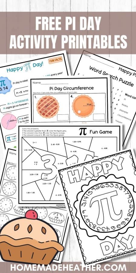 Measure and calculate with these Pi Day activity printables.