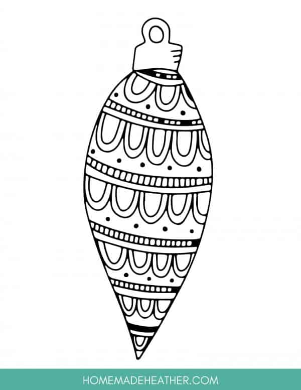 Ornament Coloring Page Printable