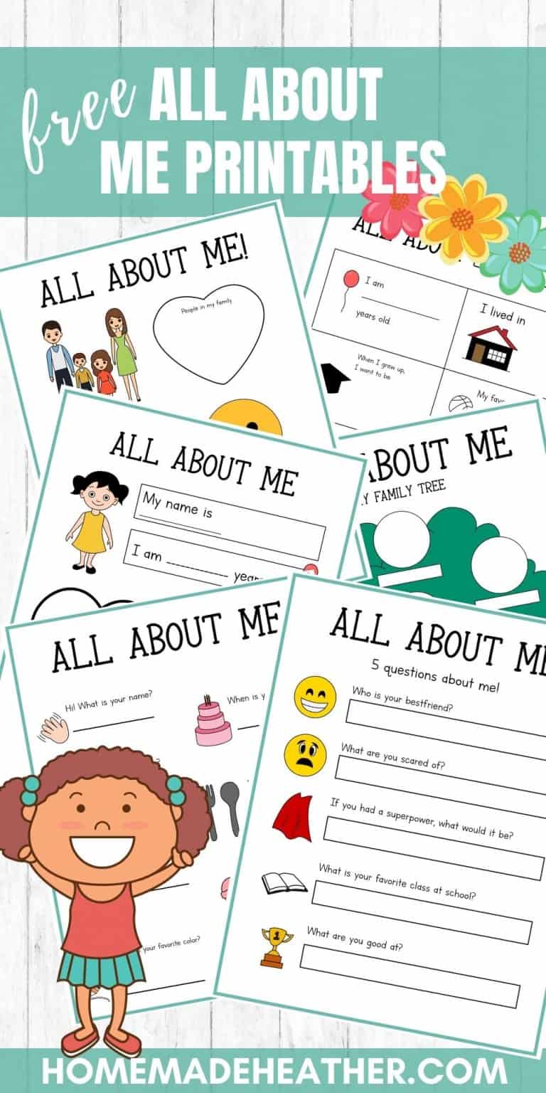 Free All About Me Activity Printables