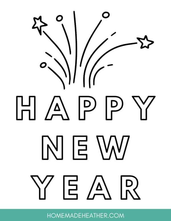 Free New Years Coloring Pages