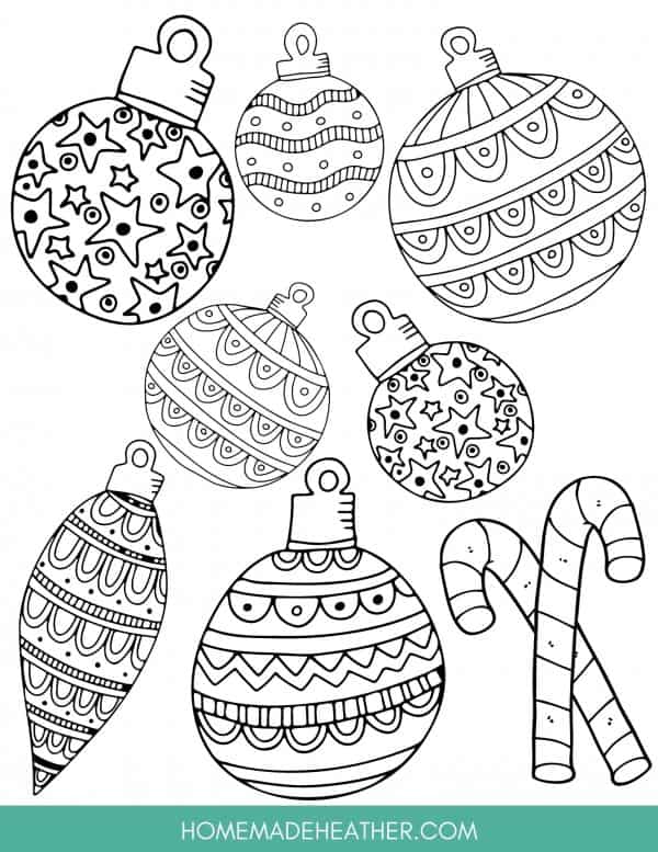 Ornament Coloring Page Printable