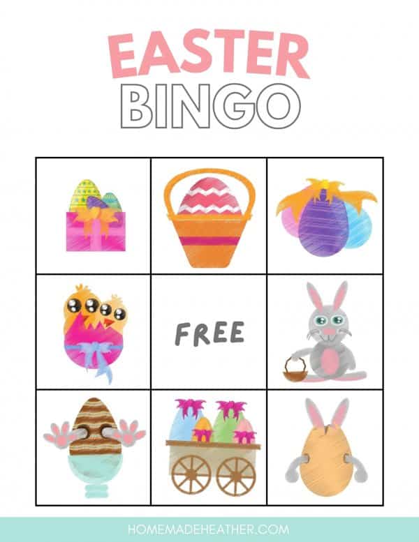Free Easter Bingo Printable Card