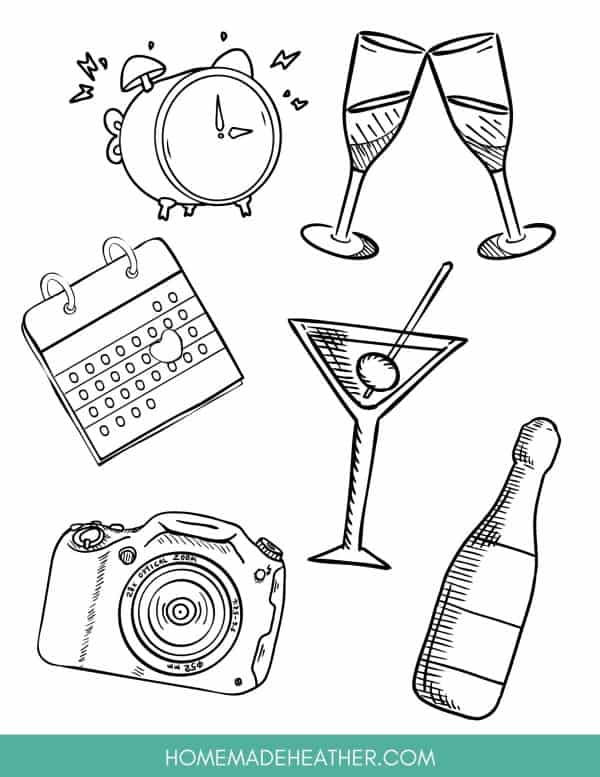Free New Years Coloring Page