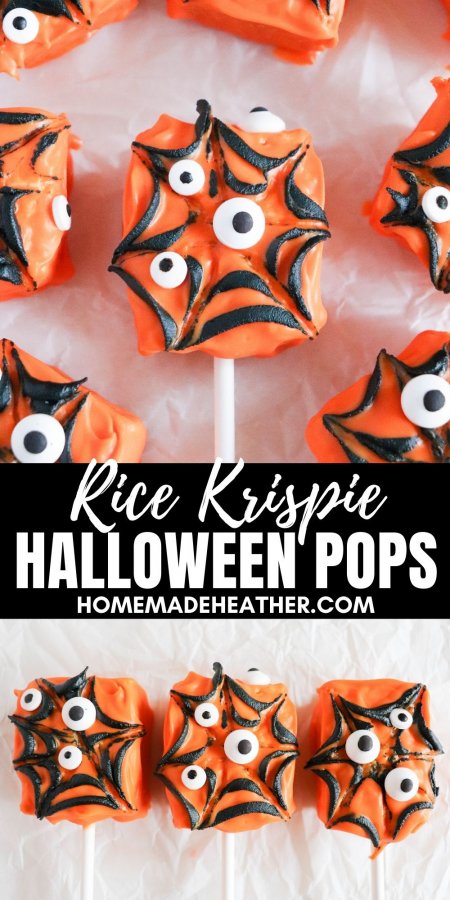 Halloween Rice Krispie Pops