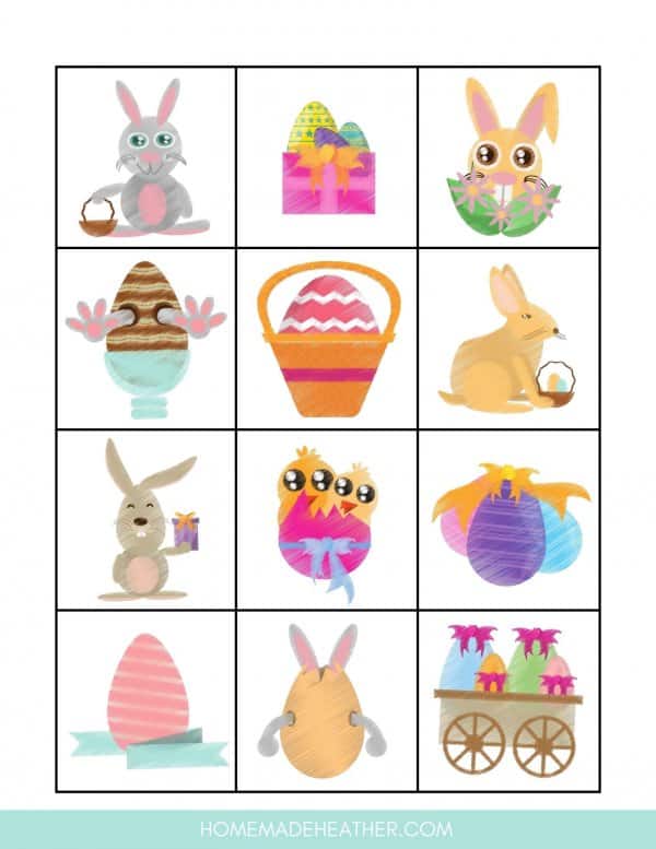 Free Easter Bingo Printable Calling Card