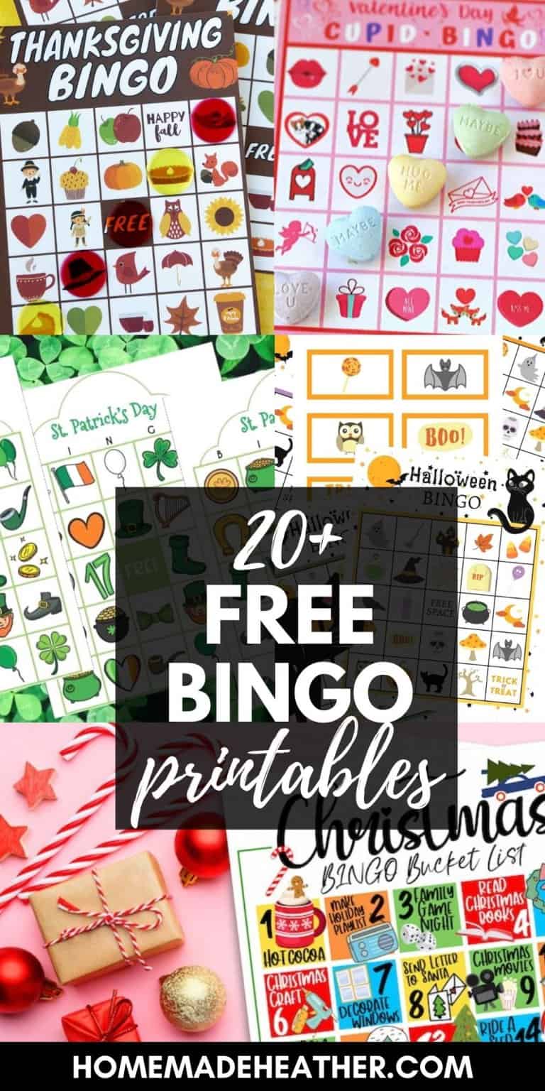 20+ Free Bingo Printables for All Occasions