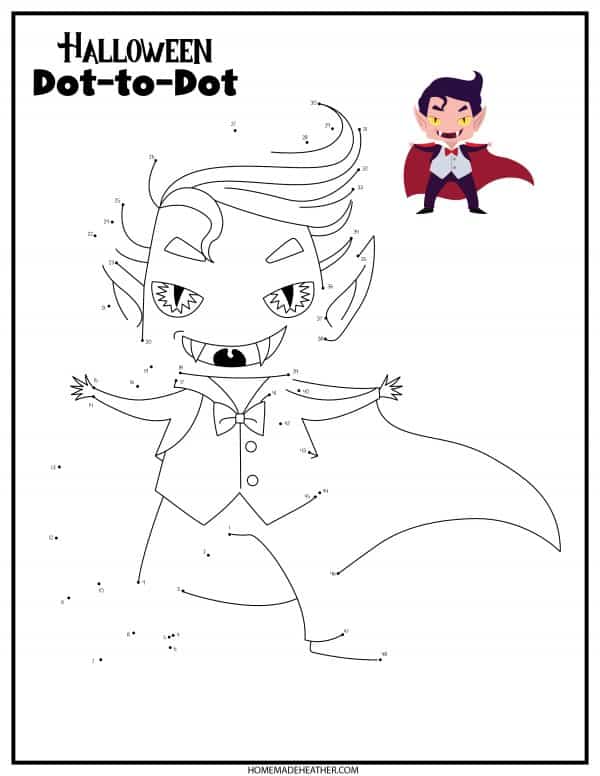 Free Halloween Dot to Dot Printable