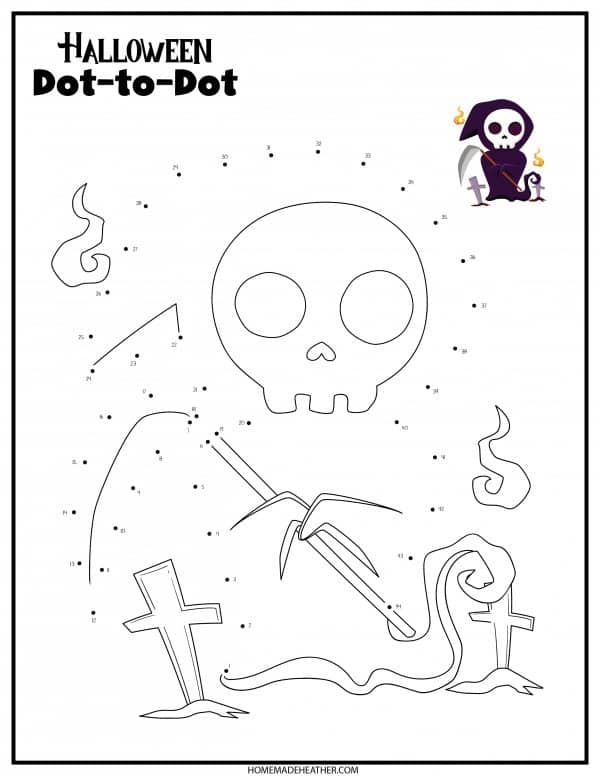 Free Halloween Dot to Dot Printable