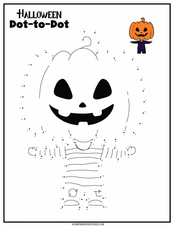 Free Halloween Dot to Dot Printable