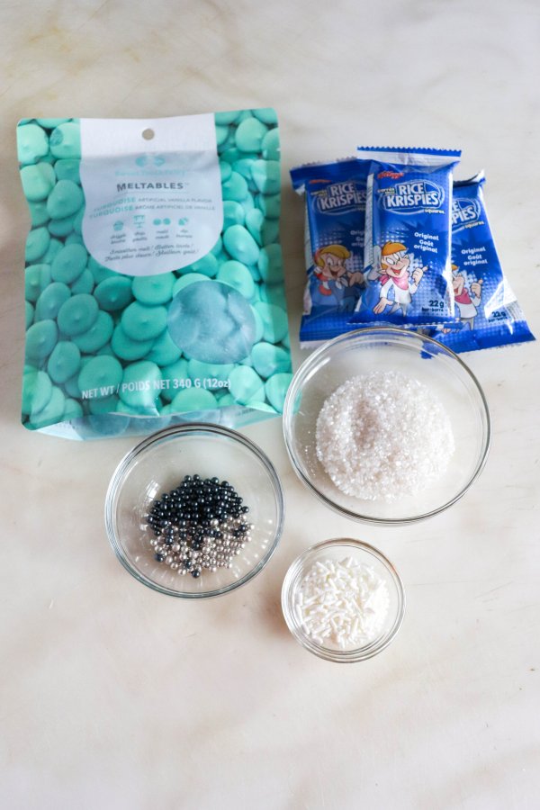 Frozen Themed Rice Krispie Pop Ingredients