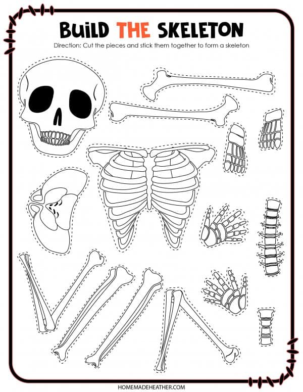 Free Build a Skeleton Printable