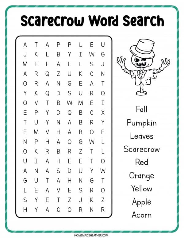 Scaecrow Word Search