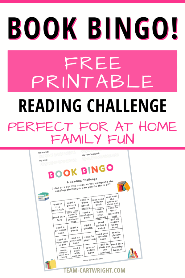 Reading Challenge Bingo Printable