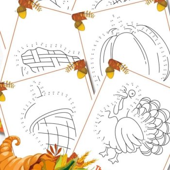 Free Thanksgiving Dot to Dot Printables