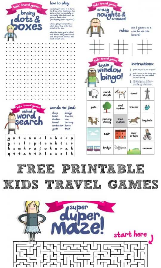 Travel Bingo Printable