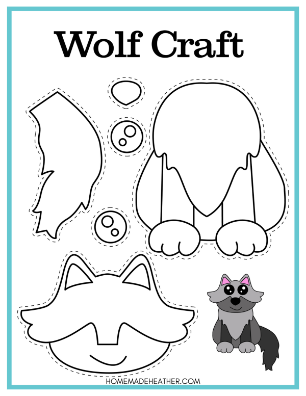 Free Wolf Activity Printable Craft