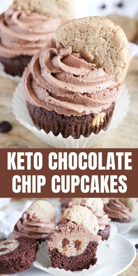 Keto Chocolate Cookie Cupcakes