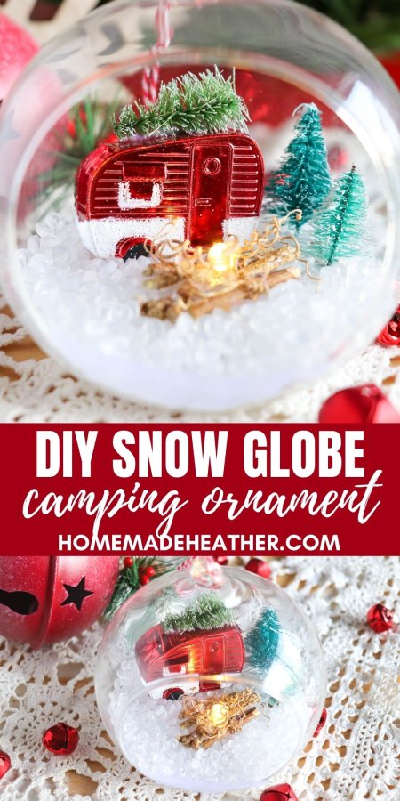 DIY Camping Snow Globe Ornament