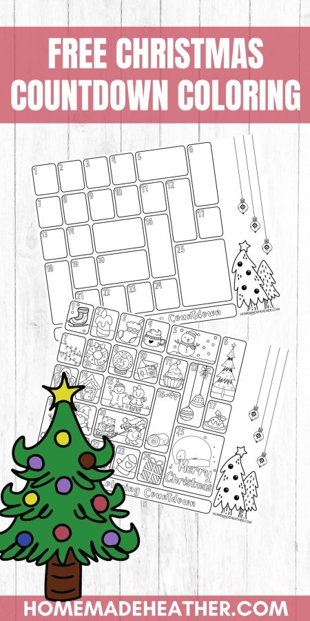 keto printables Free Christmas Countdown Coloring Printables