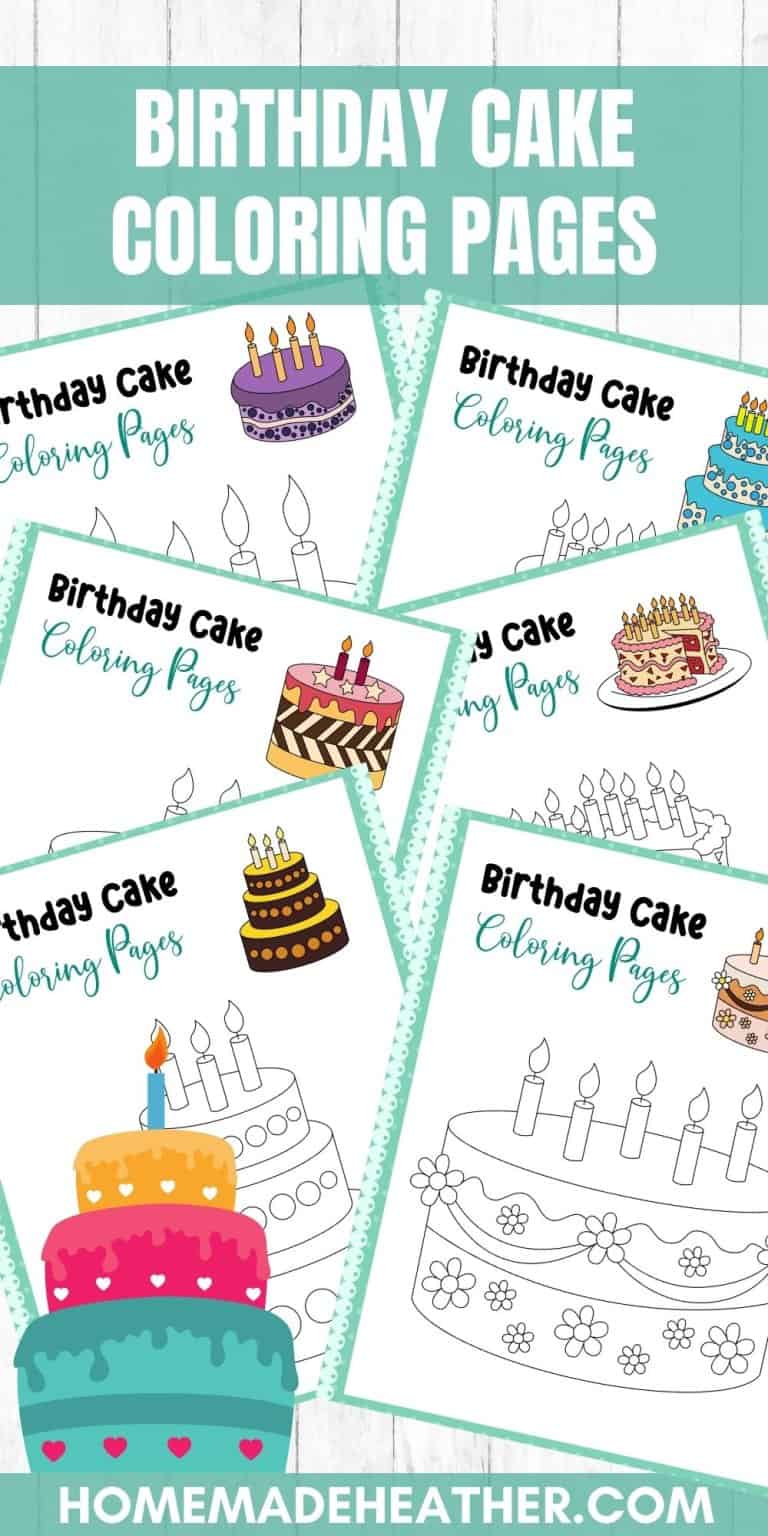 Printable Birthday Cake Coloring Pages
