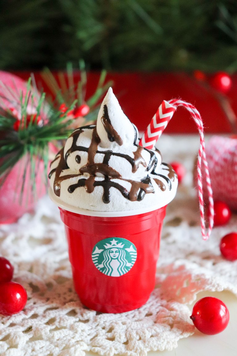DIY Starbucks Hot Cocoa Ornament Tutorial