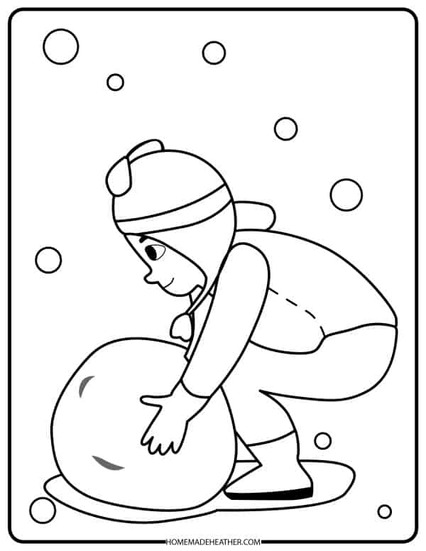Free Winter Activity Printable Coloring Page
