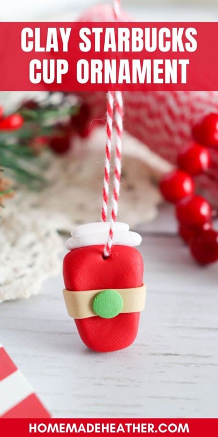 Polymer Clay Starbucks Cup Ornament