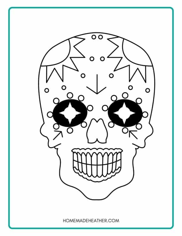 Printable Sugar Skull Coloring Pages