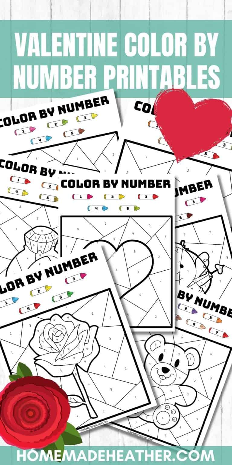 Free Valentine Color By Number Printables