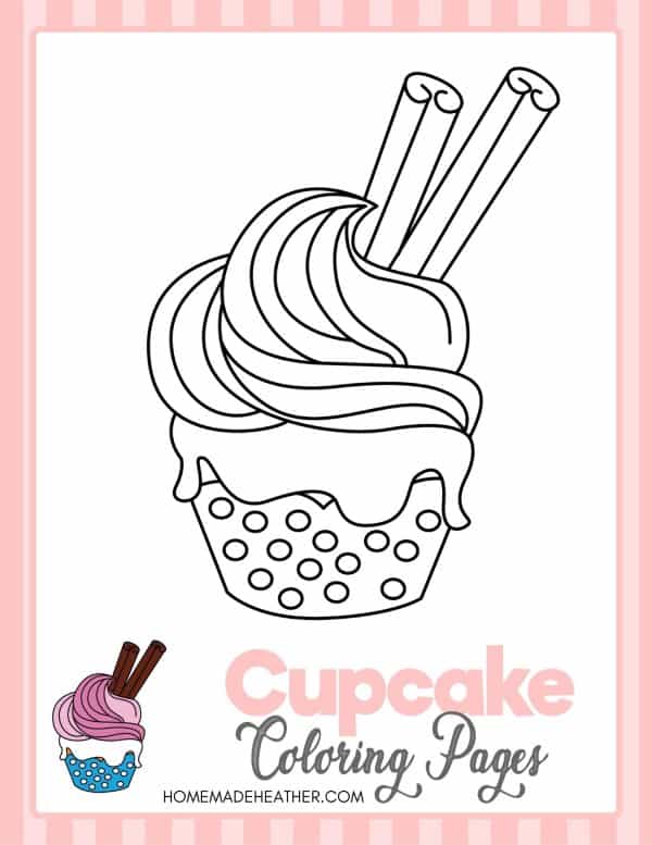 Printable Cupcake Coloring Pages