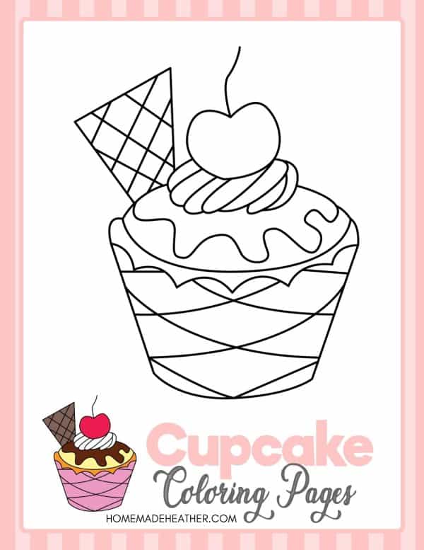 Printable Cupcake Coloring Pages