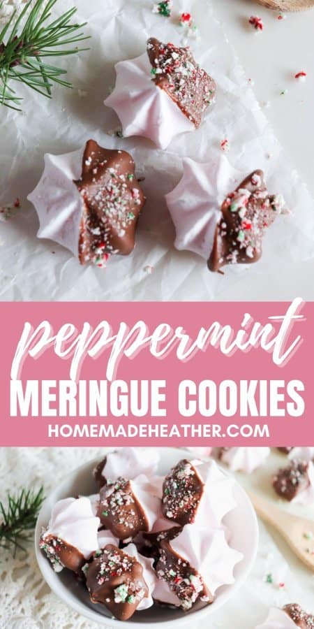 Peppermint Meringue Cookies