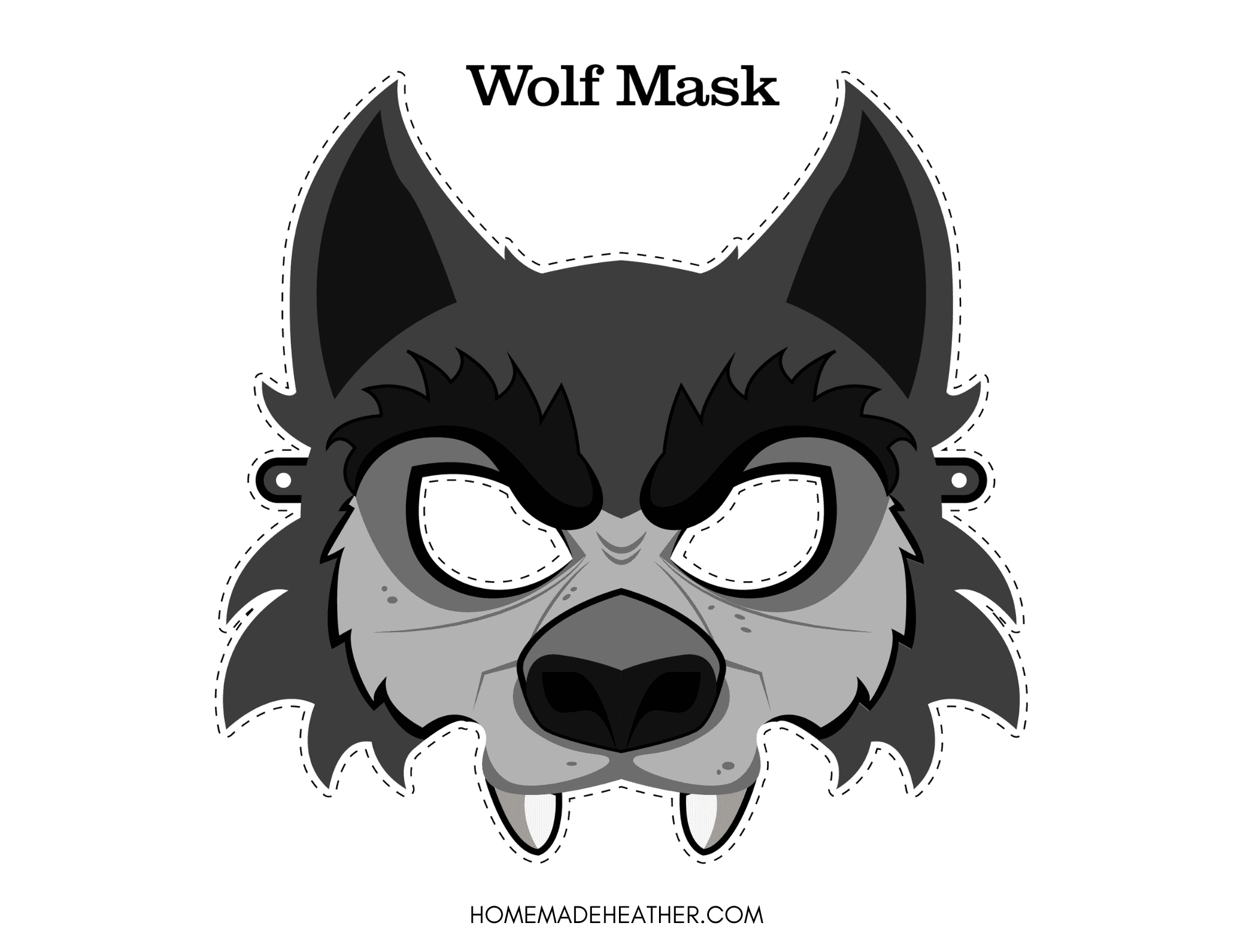 Free Wolf Activity Printable Mask