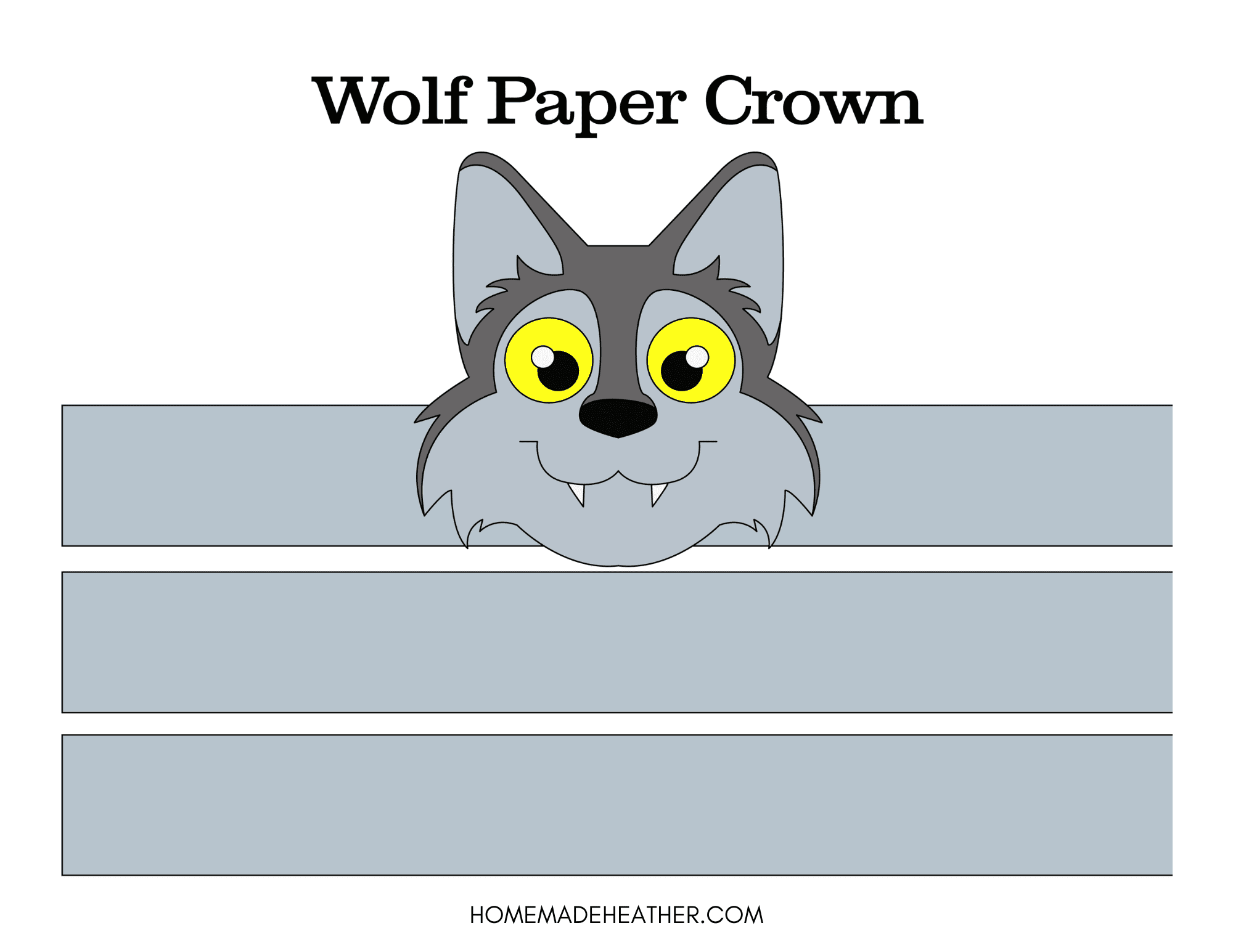 Free Wolf Activity Printable Crown