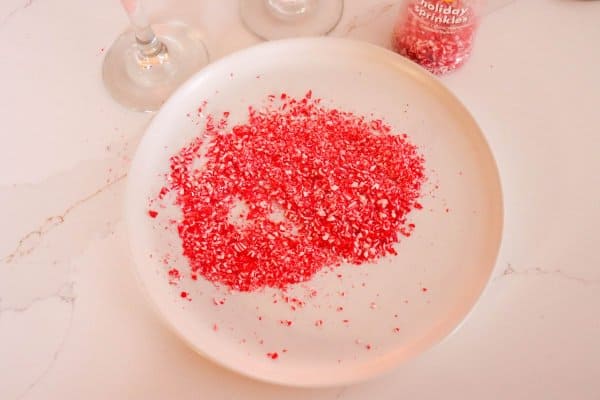 Candy Cane Cocktail Recipe Process