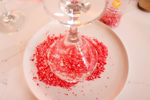 Candy Cane Cocktail Recipe Process