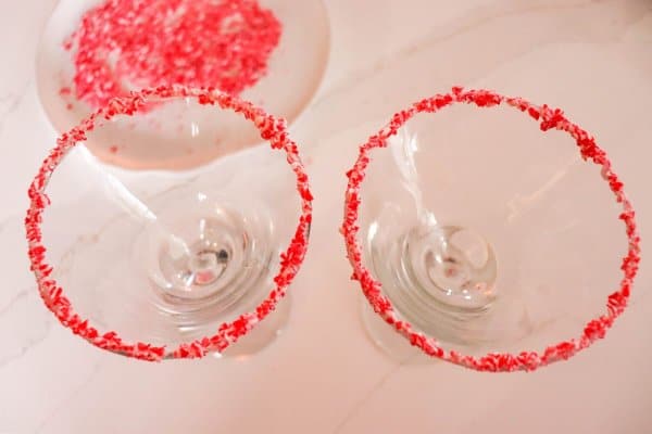 Candy Cane Cocktail Recipe Process