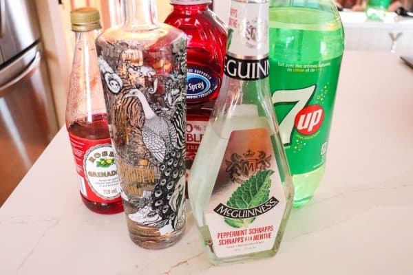 Candy Cane Cocktail Recipe Process