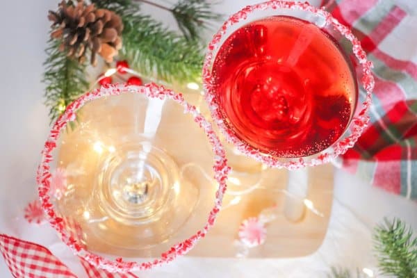 Candy Cane Cocktail Recipe Process