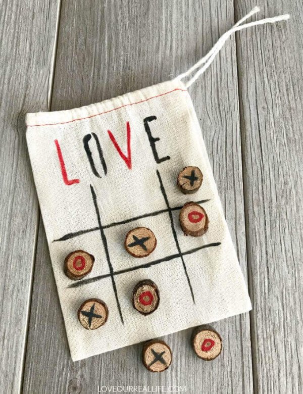 grinch paper bag craft Love tic tac toe