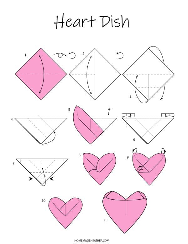 Easy Origami Heart Printable