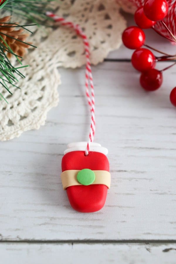Polymer Clay Starbucks Cup Ornament