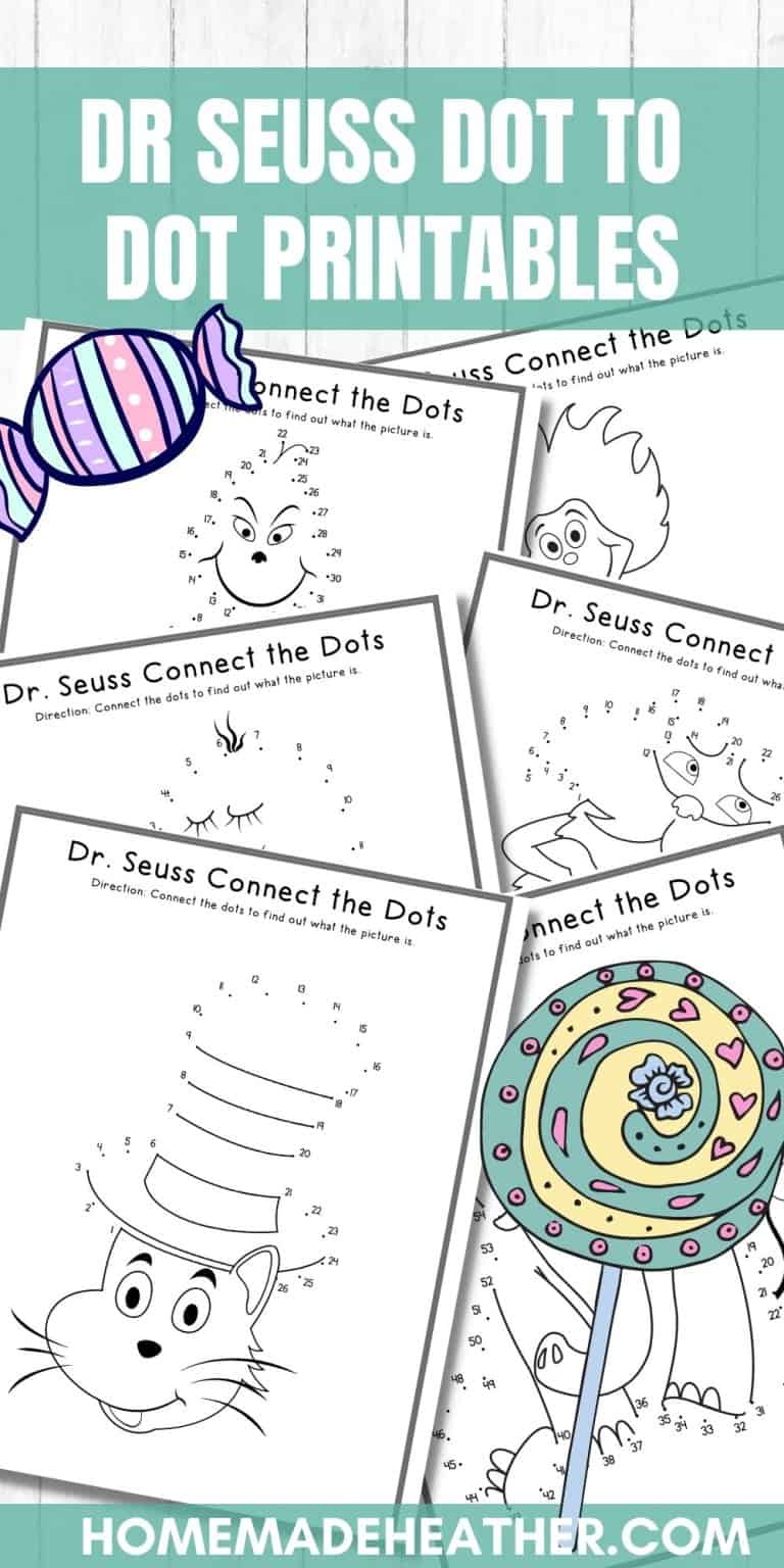 Dr. Seuss Dot to Dot Printables