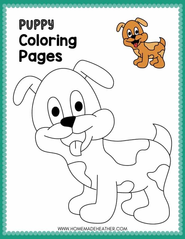 Free Puppy Coloring Page