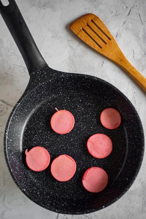 Valentine Mini Pancakes Recipe Process