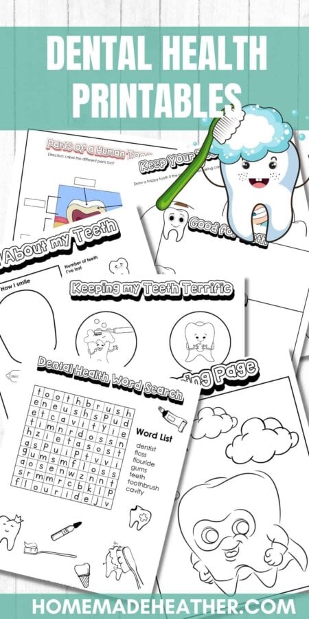 Free dental health activity printables.