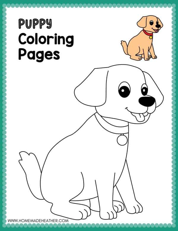 Free Puppy Coloring Page