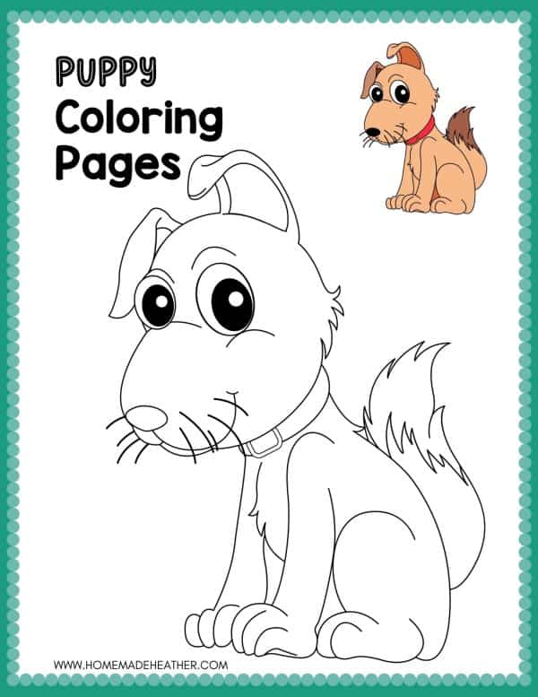 Free Puppy Coloring Page