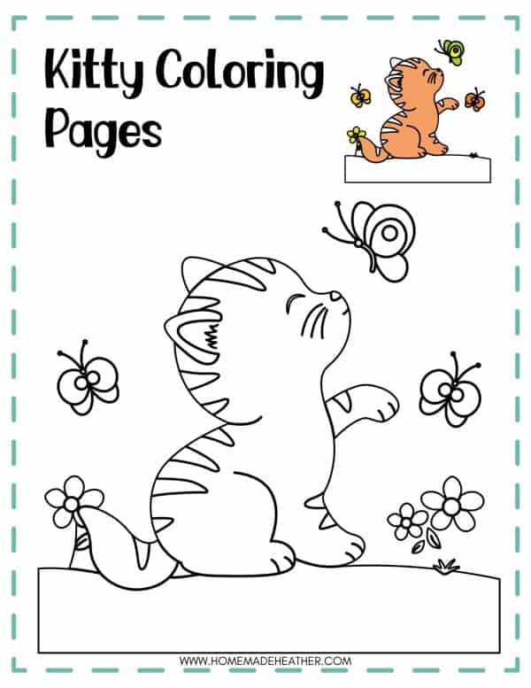Free Kitty Coloring Page
