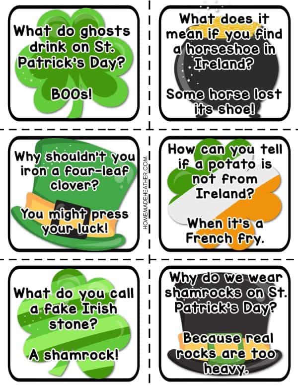 Free St Patricks Day Joke Printables